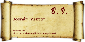 Bodnár Viktor névjegykártya